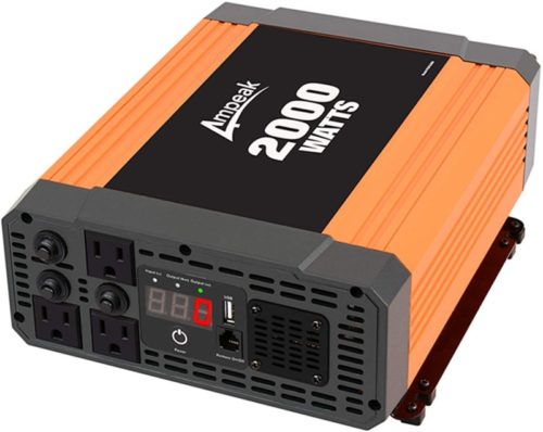 Ampeak 2000W Power Inverter 3 AC Outlets DC 12V to 110V AC Car Converter 2.1A USB Inverter