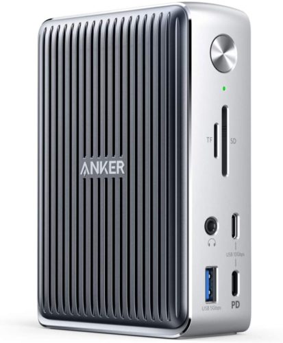 Anker Docking Station, PowerExpand Elite 13-in-1 Thunderbolt 3 Dock for USB-C Laptops, 85W Charging for Laptop, 18W Charging for Phone, 4K HDMI, 1Gbps Ethernet, Audio, USB-A Gen 1, USB-C Gen 2, SD 4.0