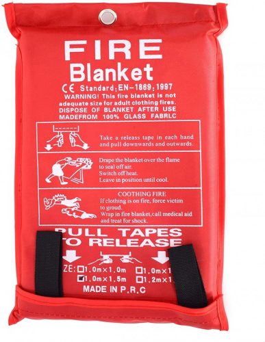 Large Fire Extinguisher Blanket. Chemical Free, No Mess, Easy to Store, Fire Extinguisher.