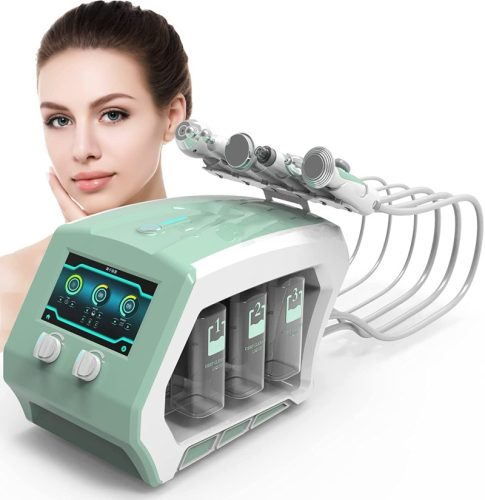 Hydrogen Oxygen Facial Machine, 8 in 1 Multifunctional Facial Cleansing, Water Oxygen Jet Peeling Machine for Deep Cleansing Skin Home and Beauty Salon Use110V