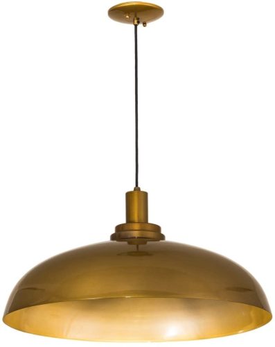 Meyda Tiffany 196137 Restoration One Light Pendant from Gravity Collection in Brass Tint Finish, 23.50 inches